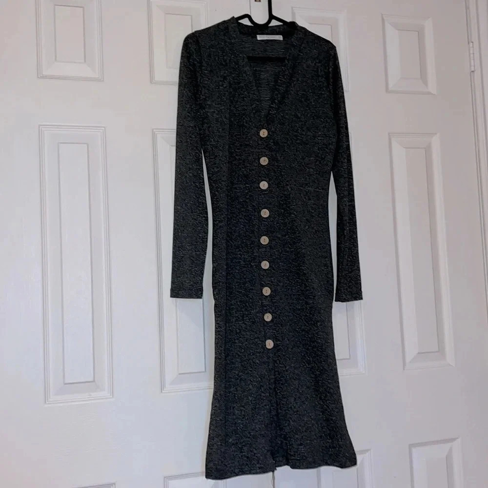 Vintage style charcoal therapy Women's t  shirt style light sweater dress Sz XS
